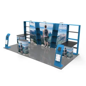 Custom Aluminum Pipe Tension Fabric Display Backdrop Stand Trade Show Exhibition Booth