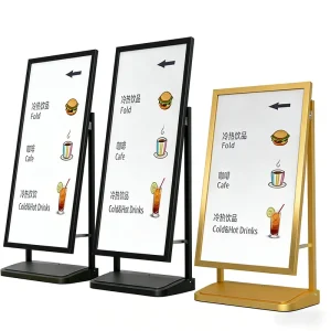 Custom Aluminum Portable Waterproof Outdoor Poster Stand Windproof Advertising Display Sign Holder