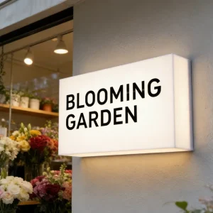 Custom Aluminum Rectangle LED Light Box Four-Sided Illuminated Signage for Indoor and Outdoor Shops