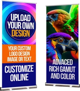 Custom Aluminum Retractable Pull-Up Banner Stand, 80 x 200 cm