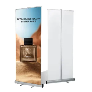 Custom Aluminum Roll Up Retractable Banner Stand Pop Up Standing Scroll for Advertising & Promotion for Exhibitions