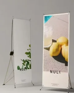 Custom Aluminum X Frame Display Stand with Digital Printing, Adjustable Weatherproof Rustproof Banner Rack