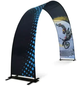 Custom Banner Bow Advertising Display Stand Stretch Fabric Arch Tent for Trade Show Events Portable Foldable