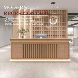Custom Boutique Environmentally Friendly Reception Desks Beauty Salon Counter Reception Counter