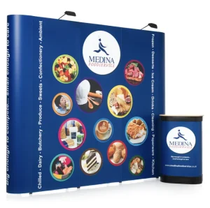 Custom Classic Professional Foldable Pop Up Display Stand High Resolution Magnetic Graphic Panel Aluminum Frame Quick Setup