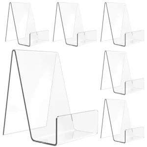 Custom Clear Acrylic Desk Stand, Case-Compatible Holder with Polished Edges