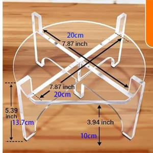 Custom Clear Acrylic Display Stand Cross Base Plexiglass Cake Stand PMMA Desktop Ornament Holder Solid Transparent Perspex Riser