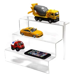Custom Clear Acrylic Multi-Tier Display Rack and Riser Stand