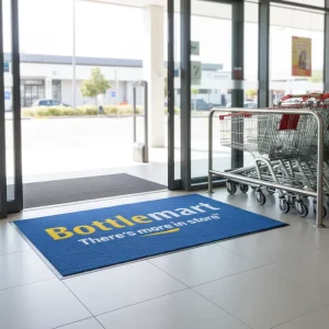 Custom Color Garage and Supermarket Floor Mat with Anti Slip Rubber Backing and Logo