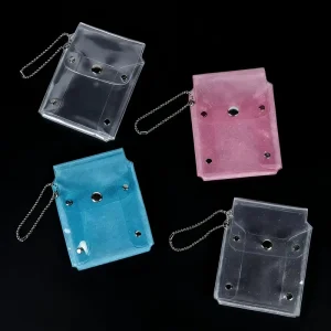 Custom Color PVC Card Holder Multi Rivet Design Card Sleeve Small Card Pocket for Outdoor Carrying