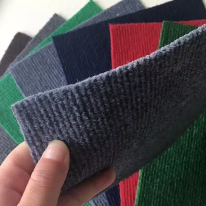 Custom Color Polyester Ribbed Carpet Roll Wear resistant Stain Resistant for Exhibition Booths Wedding Aisles