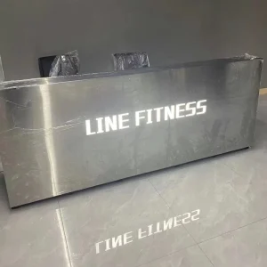 Custom Counter Stainless Steel Reception Desk Reception Stainless Steel Front Desk Reception Counter Reception Desk Barbershop