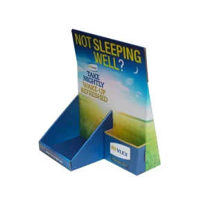 Custom Countertop Cardboard Business Card Holder and Brochure Display Box for Booklets and Flyers