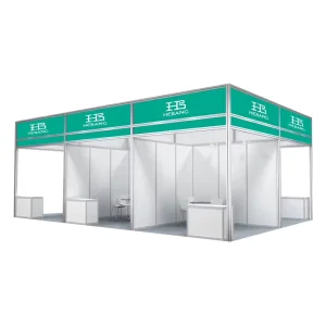 Custom Design HB-003322 Silver Aluminum Exhibition Booth Stand Shell Scheme for Trade Shows and Exhibits