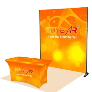 Custom Design Portable Adjustable Backdrop Stand Retractable Banner Stand Telescopic Fabric Display for Advertising Event Market