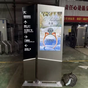 Custom Digital Advertising Pylon Signage Shopping Mall Car Wayfinding Free Standing 3D LED Light Box Sign IP65 Waterproof 3 Year