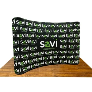 Custom Double-Sided Dye Sublimation 240g Tension Fabric Aluminum Frame C-Stand Wall-Mounted Reusable Display Stand