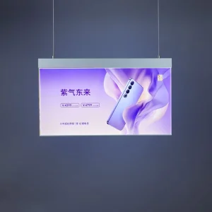 Custom Double-Sided Hanging Acrylic LED Light Box Aluminum Ceiling Sign