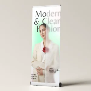 Custom Double-Sided Retractable Pull-Up Banner Aluminum Frame Printed Display Stand
