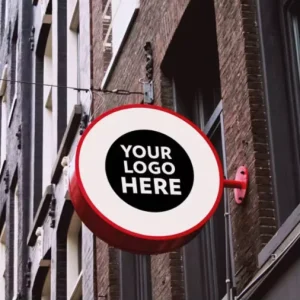 Custom Double-Sided Round 3D LED Light Box Letter Sign for Coffee Shop