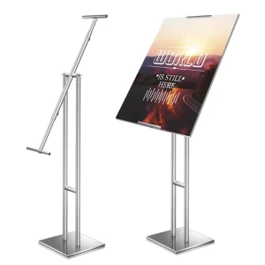Custom Double-Sided Vertical Floor Poster Stand Display Rack