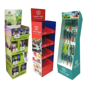 Custom Eco-friendly Cardboard Display Rack and Store Display Stand for Supermarket Advertising, Floating Shelf, Easy Assembly