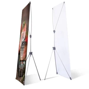 Custom Eco friendly Flagpole X Banner Stand Banners Reusable Portable Waterproof Easy Setup Eye Catching Promotional Displays