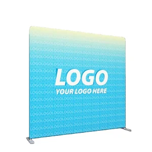 Custom Exhibition Tension Fabric Pop-Up Display, 8ft, 10ft, or 20ft, Curved or Straight Banner Stand