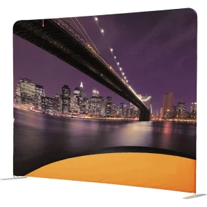 Custom Exhibition Tension Fabric Pop up Pop up Display 20ft 10ft 8ft Stretch Step and Repeat Curved Straight Banner Stand
