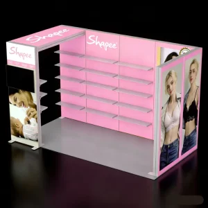 Custom Fashion Quick Build Tradeshow Cute Booth Exhibition Booth Trade Show Display Stand Exhibit Modular Seg Light Box Portable