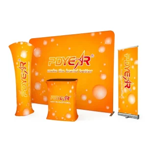 Custom Fire-Retardant Tension Fabric Backdrop Stand, Portable Aluminum Frame Display Wall