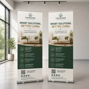 Custom Floor Display Banner Stand Roll-Up Banner Stand for Retail Shops and Events