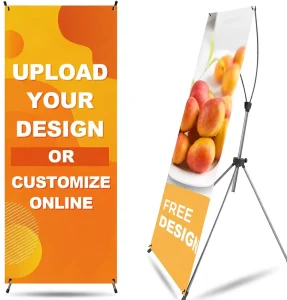 Custom Foldable Rotating Portable Detachable Indoor Outdoor Banner Display X Banner Stand with Water Base