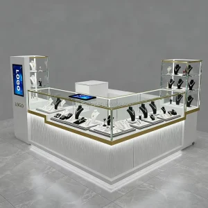 Custom Front Counter Glass Display Cabinet for Retail Jewelry Stores
