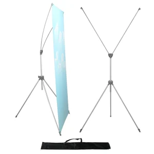 Custom Full Color Digital Printed Aluminum X-Shape Portable Banner Stand for Outdoor Roadshows