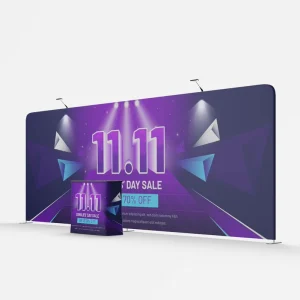 Custom Full-Color Printed 8ft 10ft 20ft Tension Fabric Backdrop Display Stand for Events