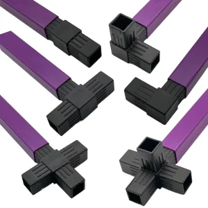 Custom Furniture-Grade PVC Plastic Multiple-Frame Structural Connector Square Tube Pipe Fitting