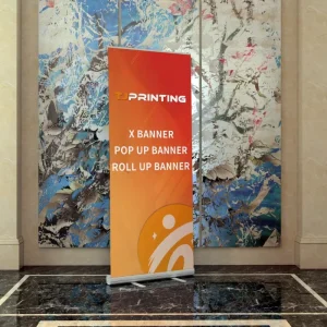 Custom Graphics Mall Store Roll-Up Banner Stand