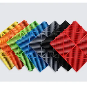 Custom Heavy Duty PP Garage Flooring Tiles Industrial Floor Mat for Car Detailing Shop Workshop Showroom Warehouse