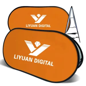Custom Horizontal Shaped Double Sided Tension Fabric A Frame Pop up Banner Stand for Trade Shows