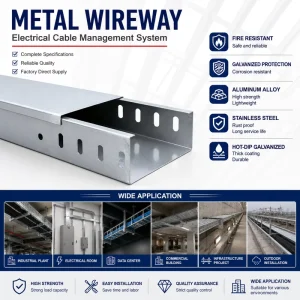 Custom Jizon Galvanized Steel Wireway Cable Raceway Laser Cut & CNC Bended Cable Trough