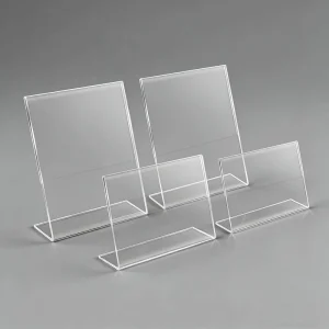 Custom L Shape Clear Acrylic Picture Display Frame A4 A5 A6 Acrylic Menu Sign Table Place Card Stand Sign Holder
