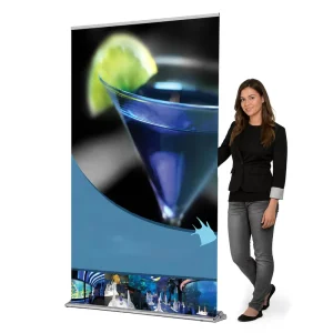 Custom Lightweight Retractable Roll-Up Banner Stand with Aluminum Base