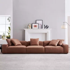 Custom Loft Leather Modular Sectional Sofa Lounge Bar Sofa