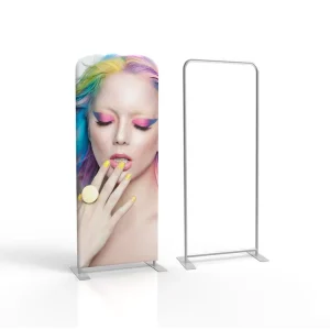 Custom Logo Aluminum Stretch Fabric Straight Printed Display Wall Double Side Tension Banner Trade Show Backdrop Stand