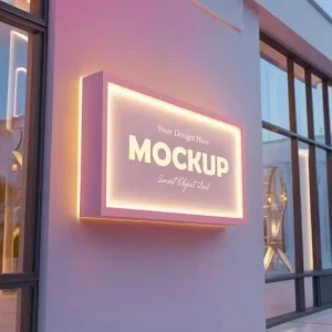 Custom Logo Aluminum Wall-Mounted Removable LED Light Box