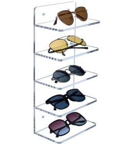 Custom Logo Clear Acrylic Sunglasses and Eyeglasses Display Stand