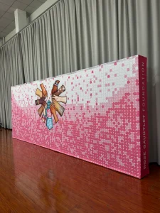 Custom Logo Foldable Tension Fabric Pop-Up Display Banner Stand