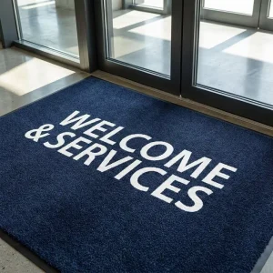 Custom Logo Nylon Printed Door Mat Non-Slip Rubber Backing Heavy-Duty Commercial Entrance Floor Mat