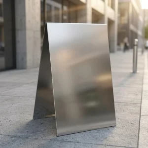 Custom Logo Outdoor Waterproof Metal A-Frame Sidewalk Sign for Store Entrance Sandwich Board